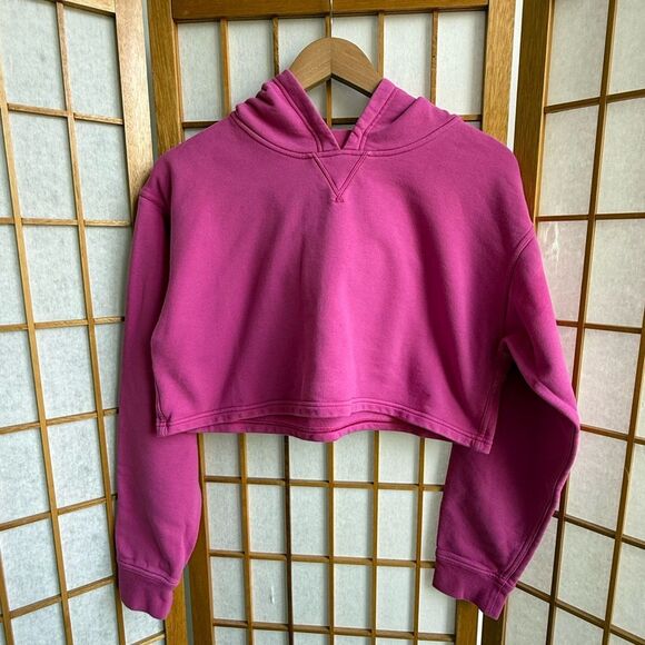 Lululemon All Yours Cropped Hoodie in Sonic Pink | Medium - Picture 2 of 10